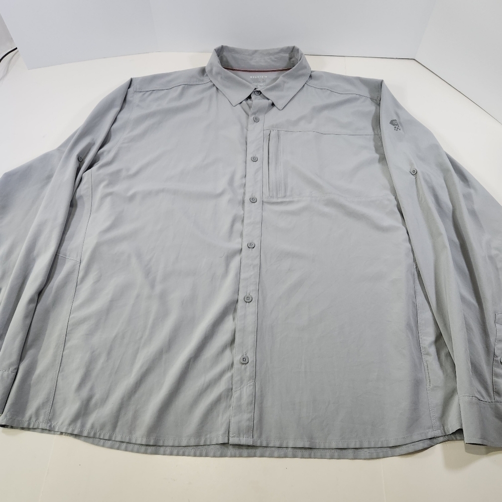 Mountain Hardwear Men's XL Canyon Gray Performance Shirt Vented Fishing Outdoor - Picture 2 of 12
